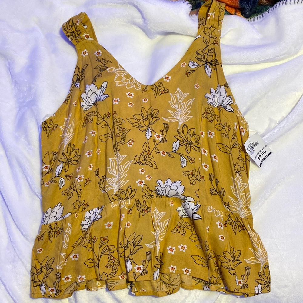 Yellow Crop Top Sz L